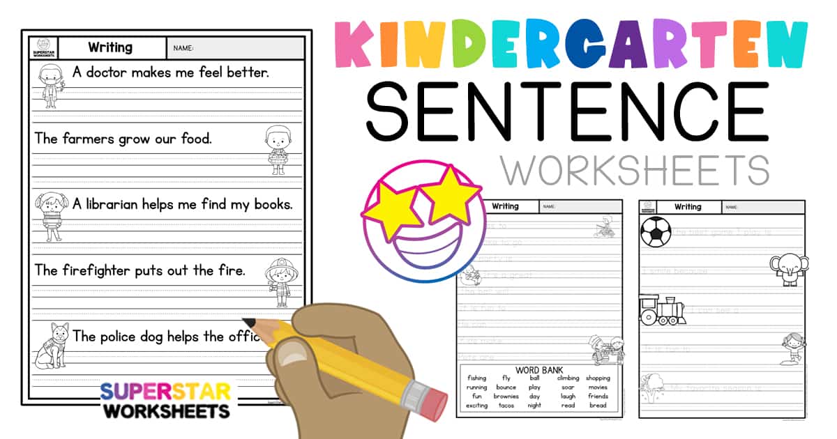 Kindergarten Writing Sentences Worksheets -Worksheets Library