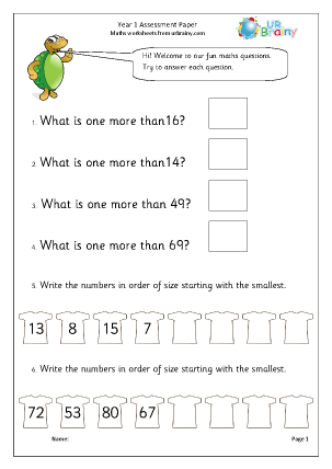 printable worksheets year 1