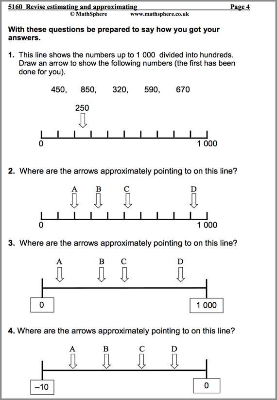 MathSphere Free Sample Maths Worksheets