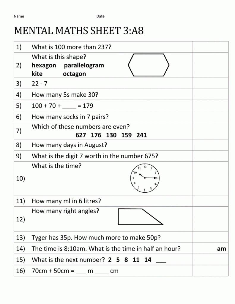 Year 8 Maths Worksheets Printable | Educative Printable