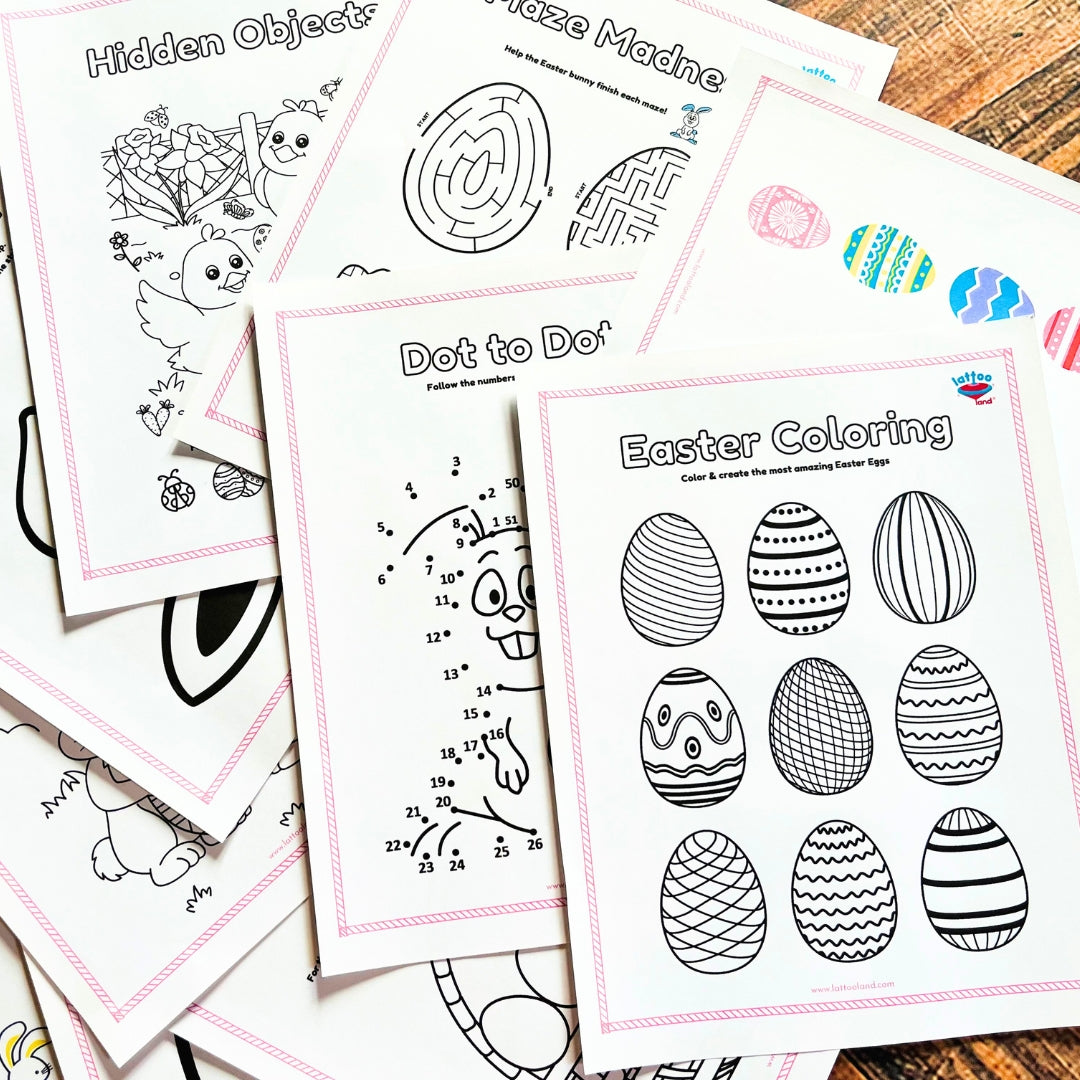 Easter Worksheets for Kids - Printables for 3- 8 year old - Lattooland