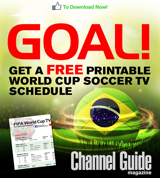 FREE FIFA World Cup 2014 TV schedule printable version