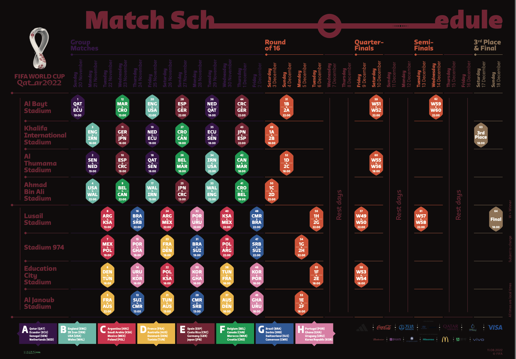 printable world cup schedule usa tv