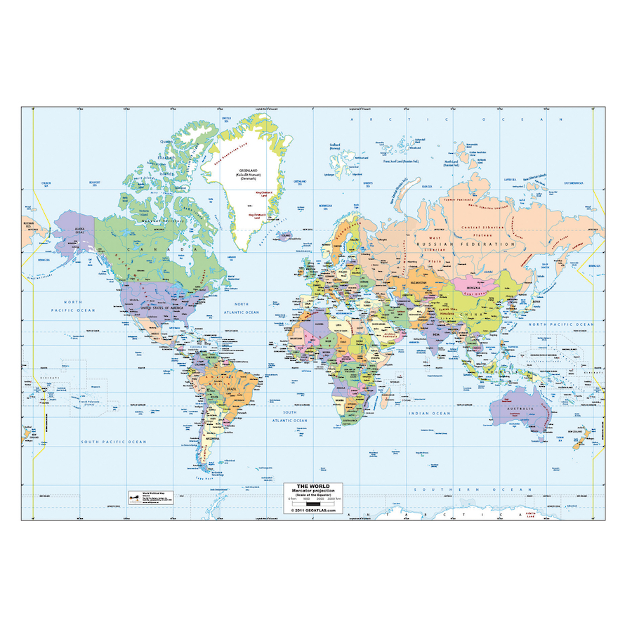 World Political Map A1 | Maps | TTS