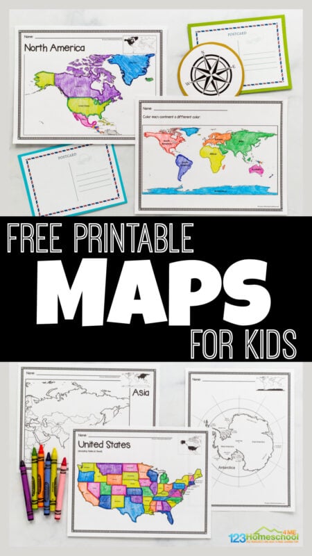 ?️ FREE Printable Blank Maps for Kids - World, Continent, USA