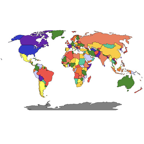 2 World Robinson Projection Map for PowerPoint, Editable ...