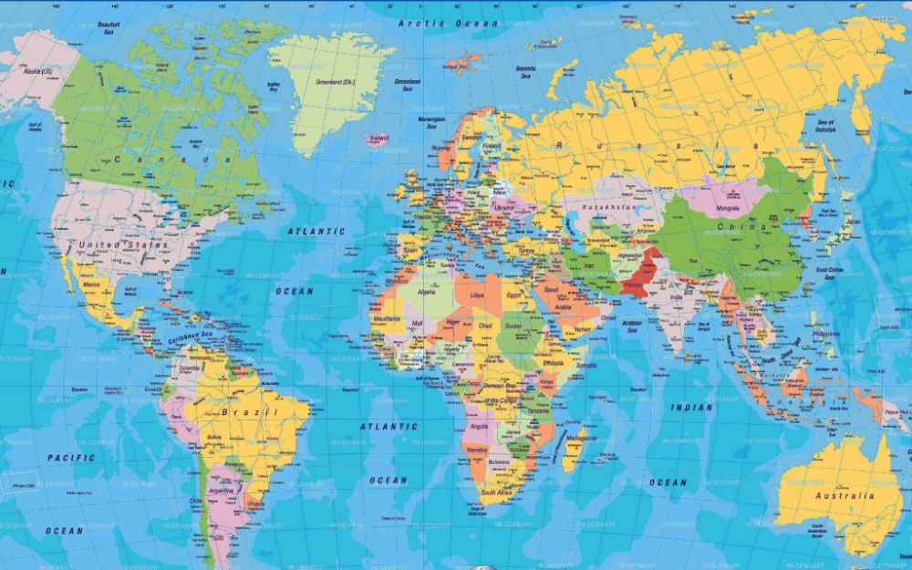 16 Best Flat world map ideas | world map, map, world map printable