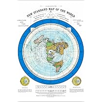 1892 Flat Earth Map of the World - Alexander Gleasons New Standard Map of  the World 24 x 36 Large Wall Art Poster - Gleason Map - Flat Earthers - The  ...