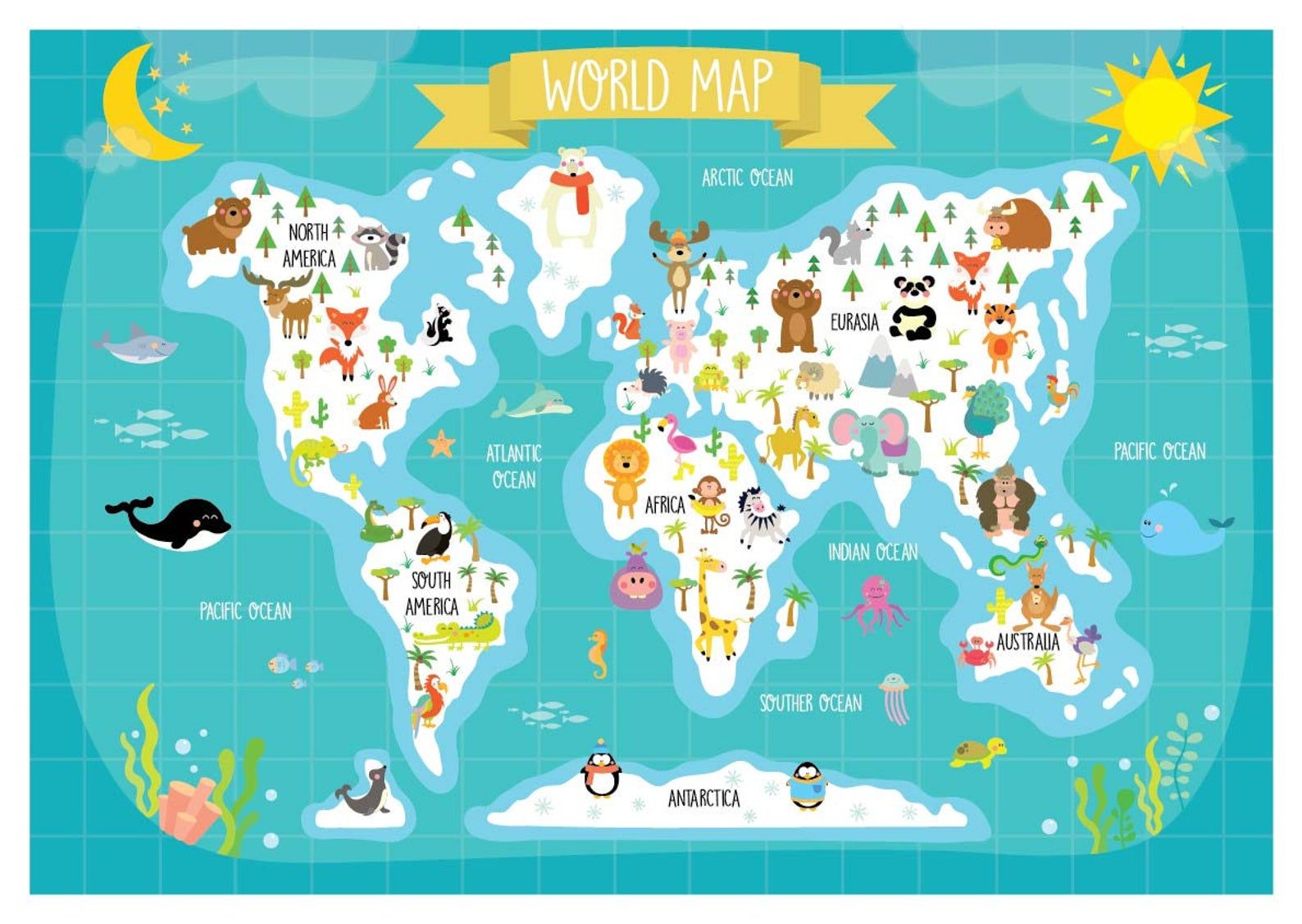 printable world map for elementary students