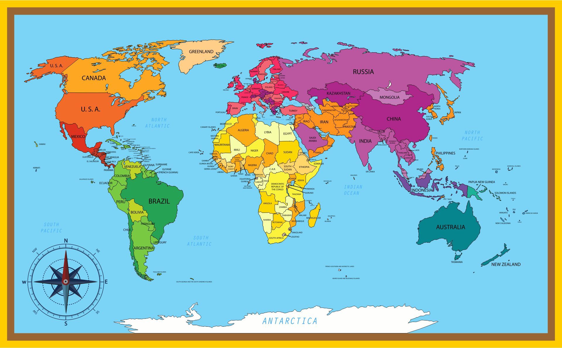 Print Map Of The World Print Map Of The World