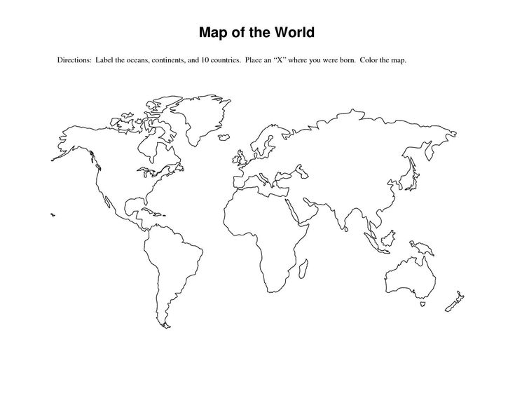 printable world map ks2