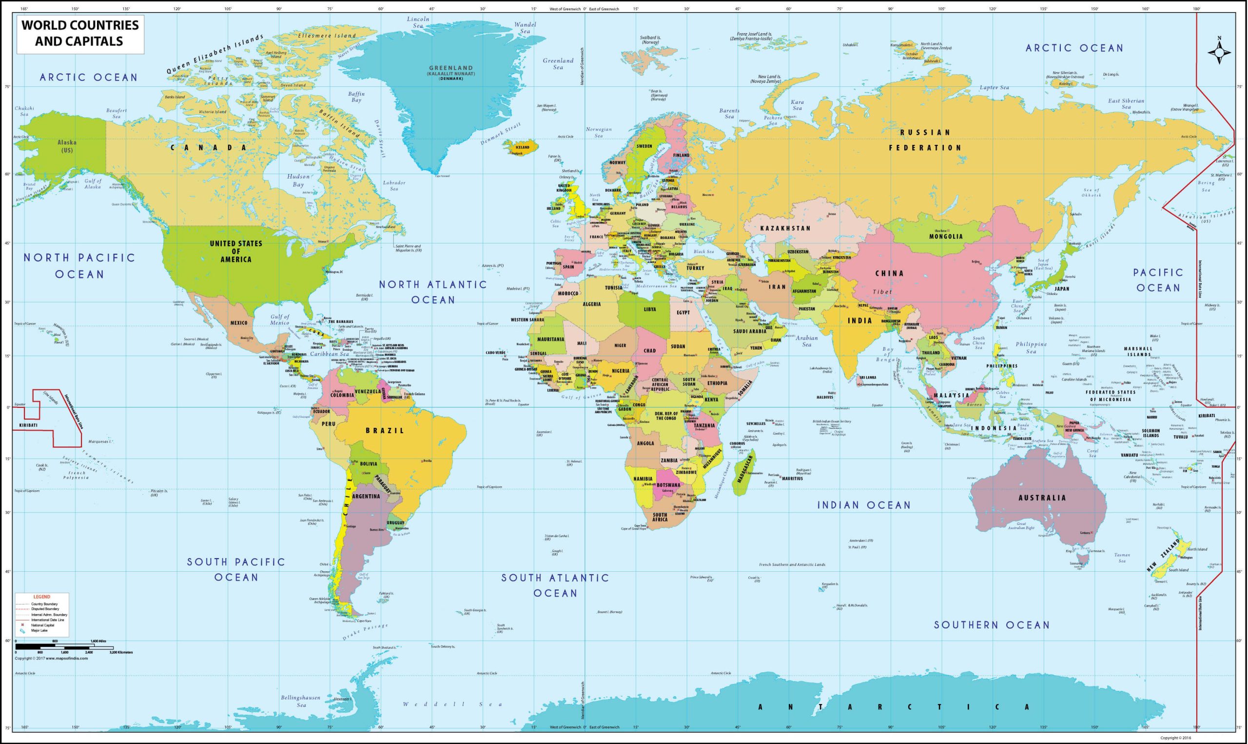 ▷ World map to print | High Quality Maps【FREE】