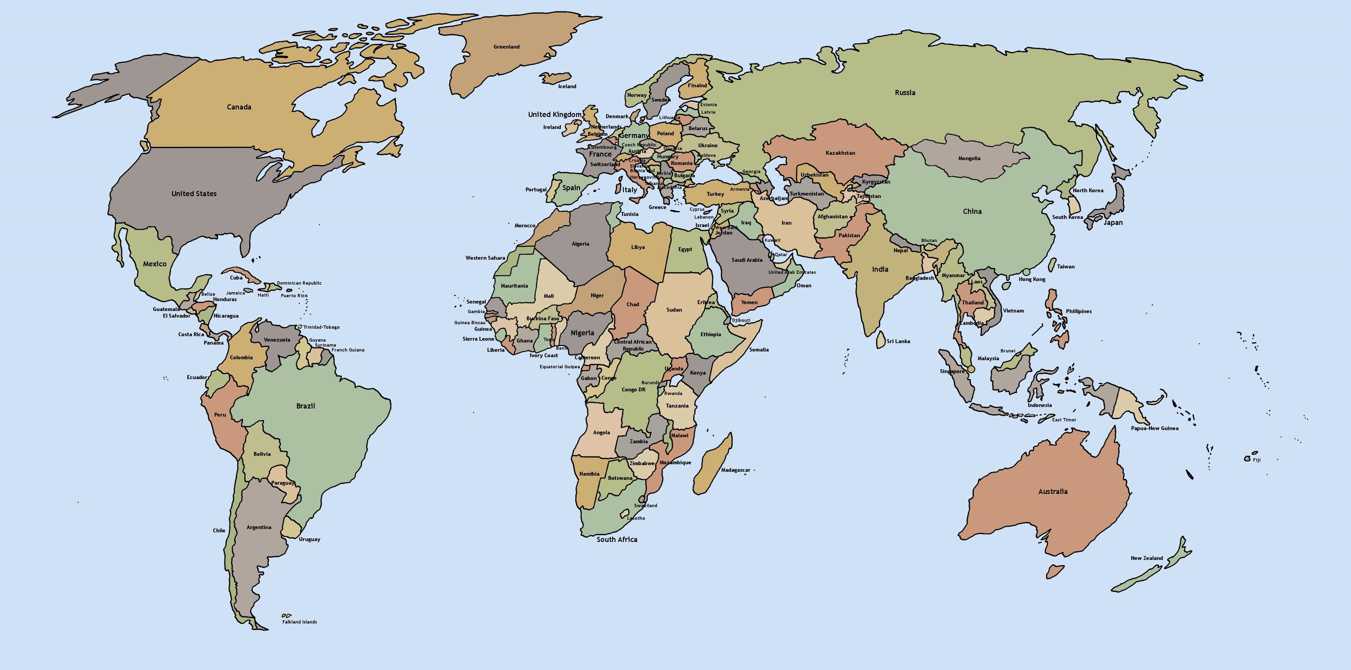 printable world maps - World Maps - Map Pictures