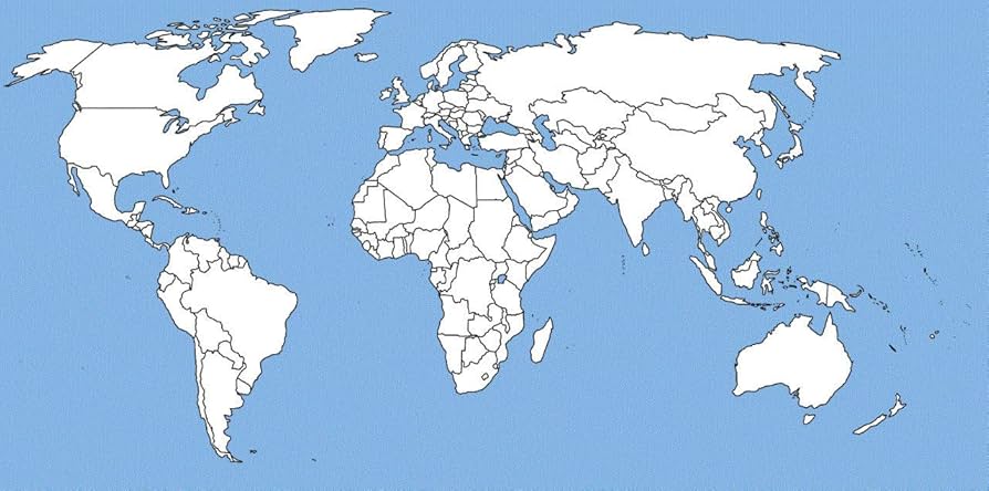 printable world map of countries