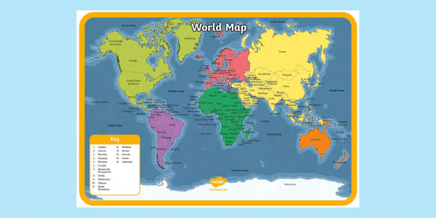 printable world map of countries