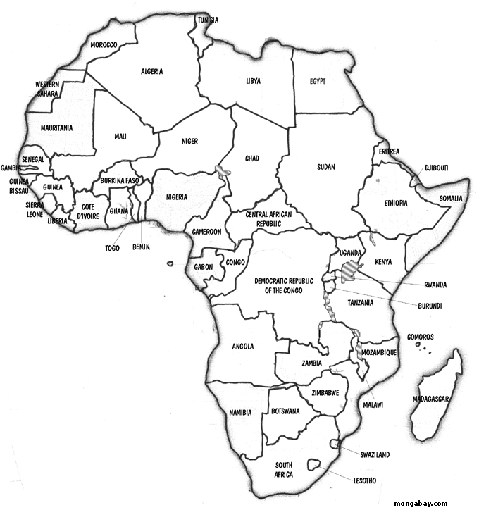 printable world map of rainforests