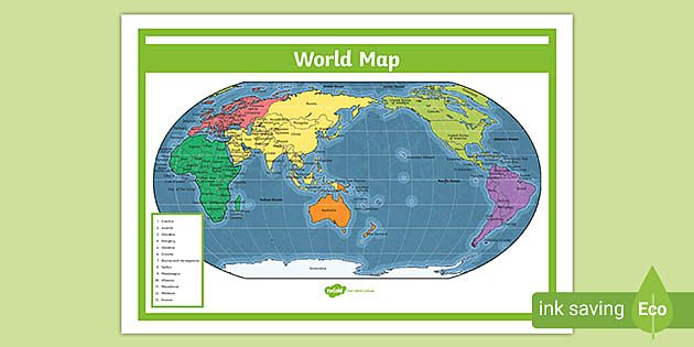 Australia World Map | Printable Teaching Resources - Twinkl