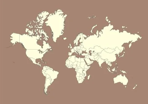 printable world map with country boundaries
