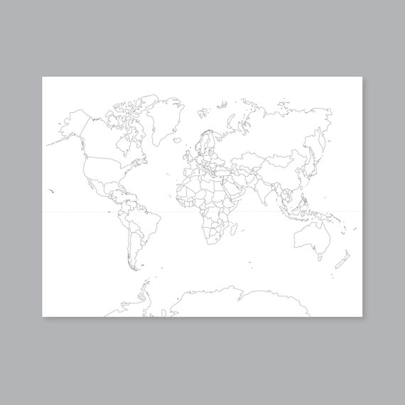 printable world map with country boundaries