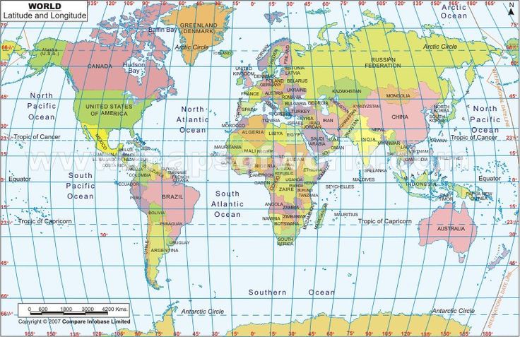 Free Printable World Map With Latitude And Longitude And Countries Free Printable World Map With Latitude And Longitude And Countries