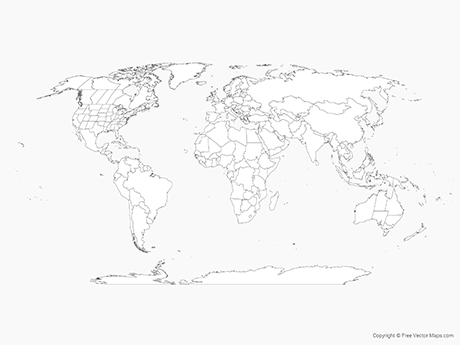 printable world map with states