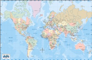 printable world map with states
