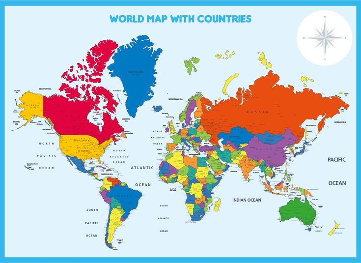 printable world map