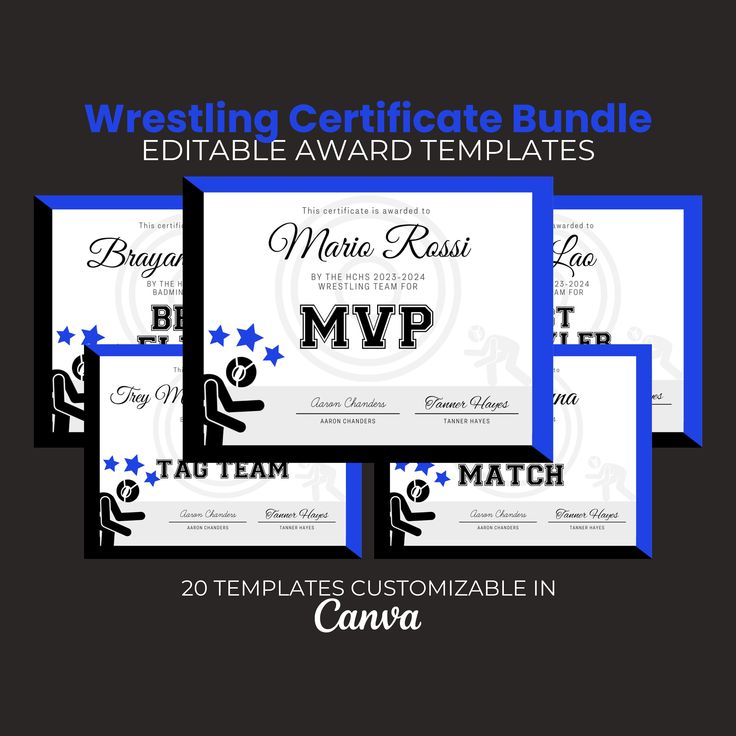printable wrestling awards