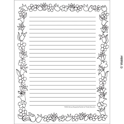 Flower Border Lined | Walder Education