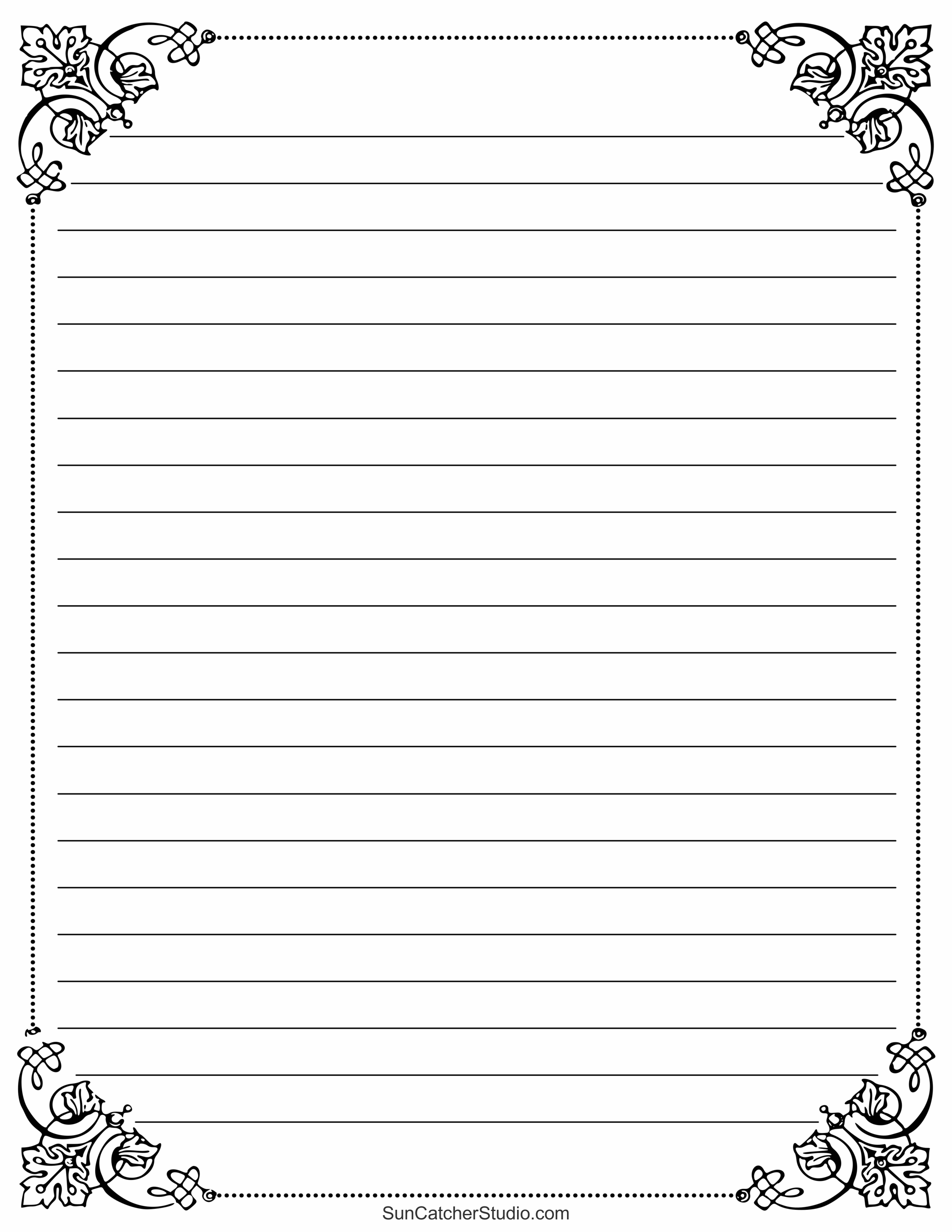 printable writing paper designs
