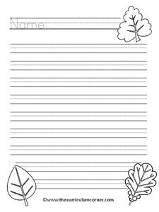 printable writing paper for 3rd grade
