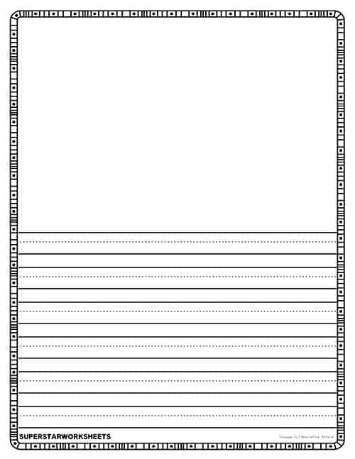 Kindergarten Writing Paper -Worksheets Library