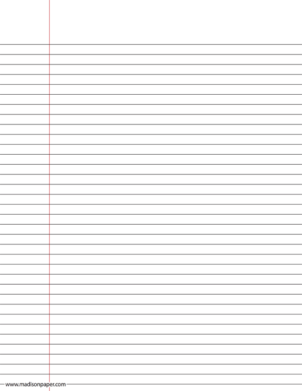 Lined Paper PDF - Madisons Paper Templates