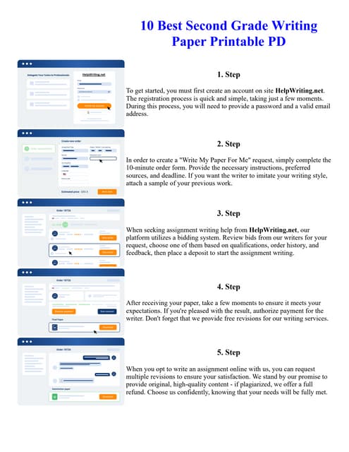 10 Best Second Grade Writing Paper Printable PD | PDF
