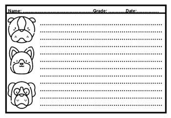 Pet writing paper | TPT