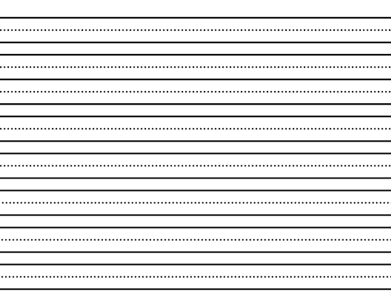 printable writing paper with lines for kindergarten