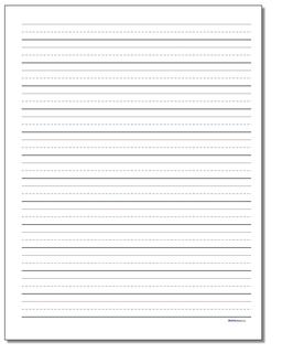 printable writing paper with lines for kindergarten