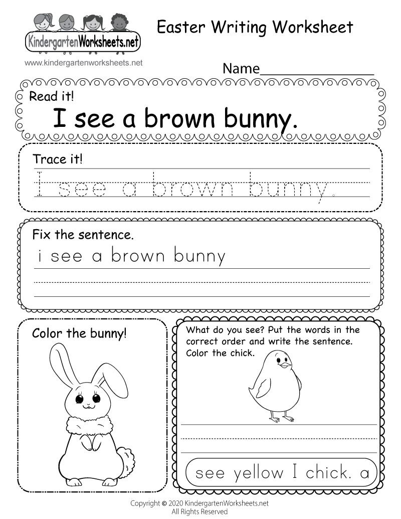 Easter Writing Worksheet - Free Printable, Digital, &  PDF