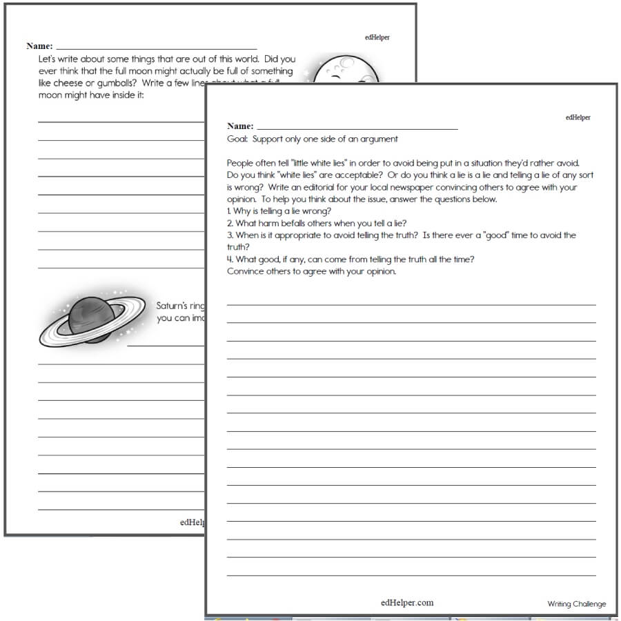 Writing Worksheets for Creative Kids | Free PDF Printables ...