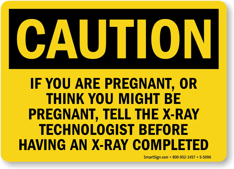 Caution: X-Ray in Use Bilingual Spanish with Icon ANSI Landscape ...