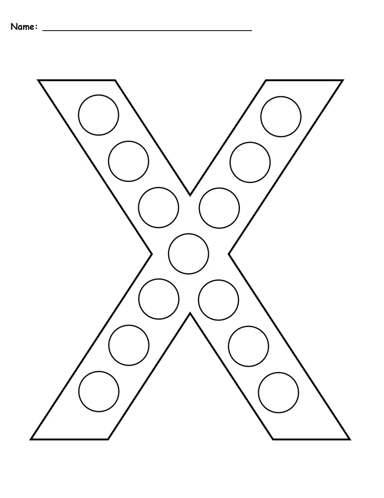 Letter X Do-A-Dot Printables - Uppercase &  Lowercase!