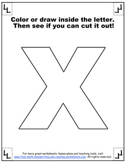 X Letter Worksheets