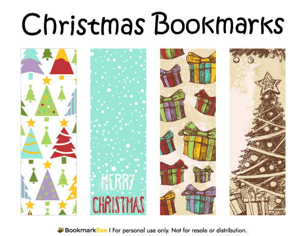 Printable Christmas Bookmarks