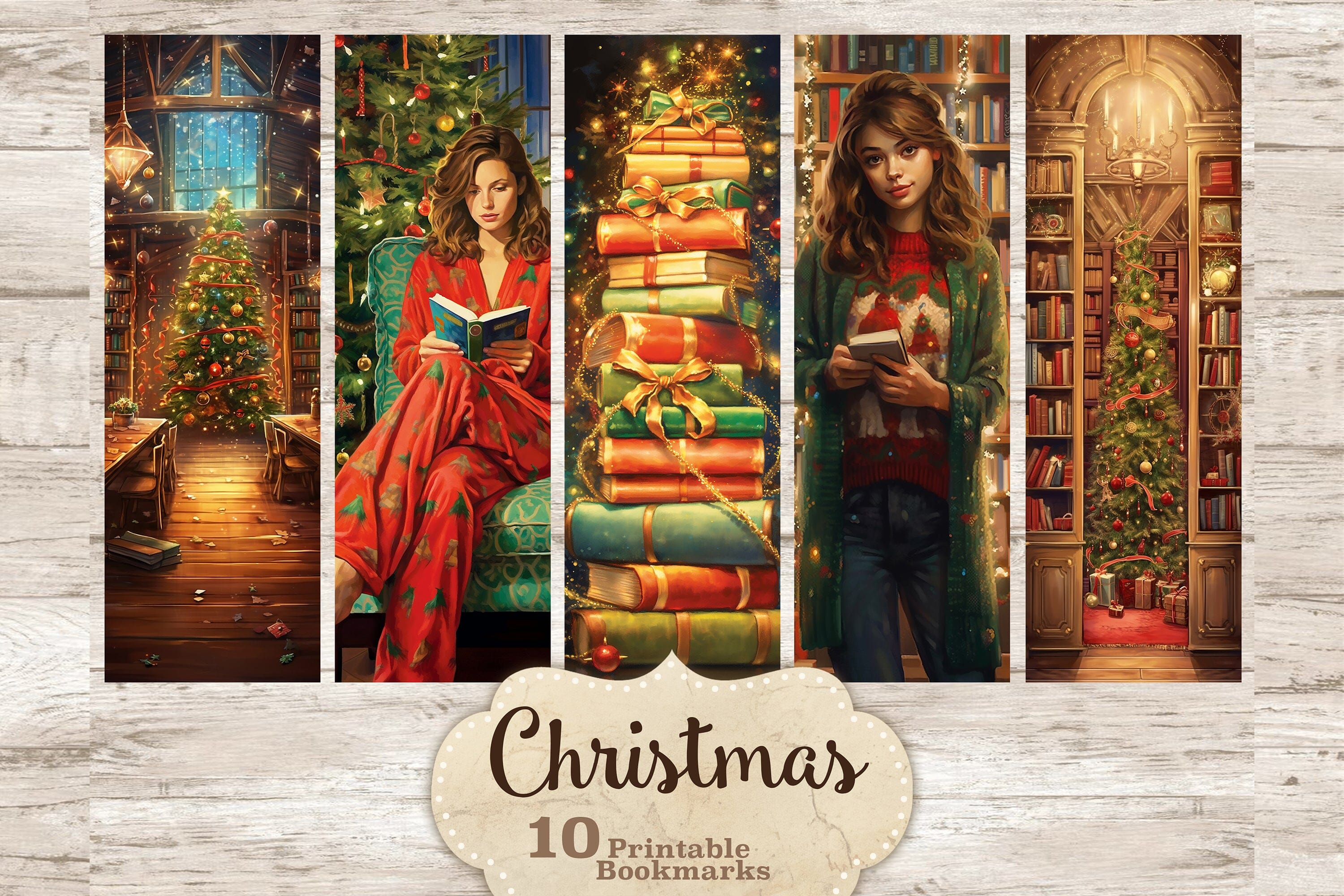 printable xmas bookmarks
