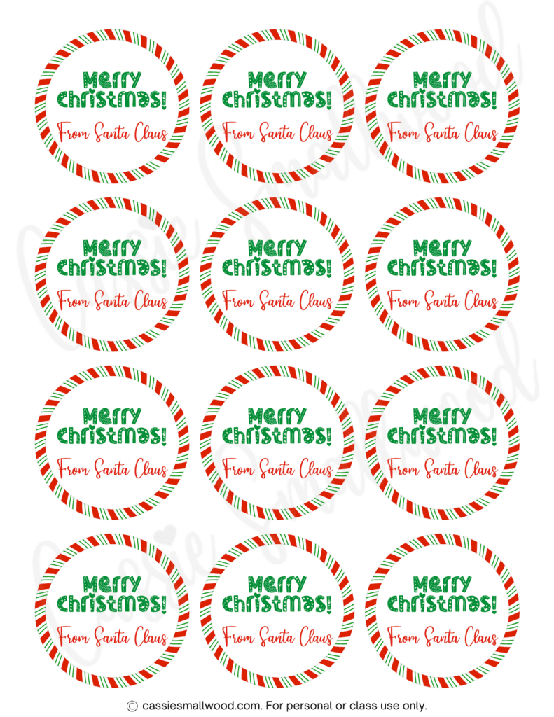 400+ CUTEST Printable Christmas Tags (Free PDF) - Cassie Smallwood