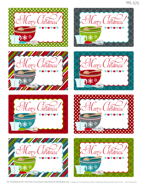 Printable Christmas Labels for Homemade Baking | Free printable ...