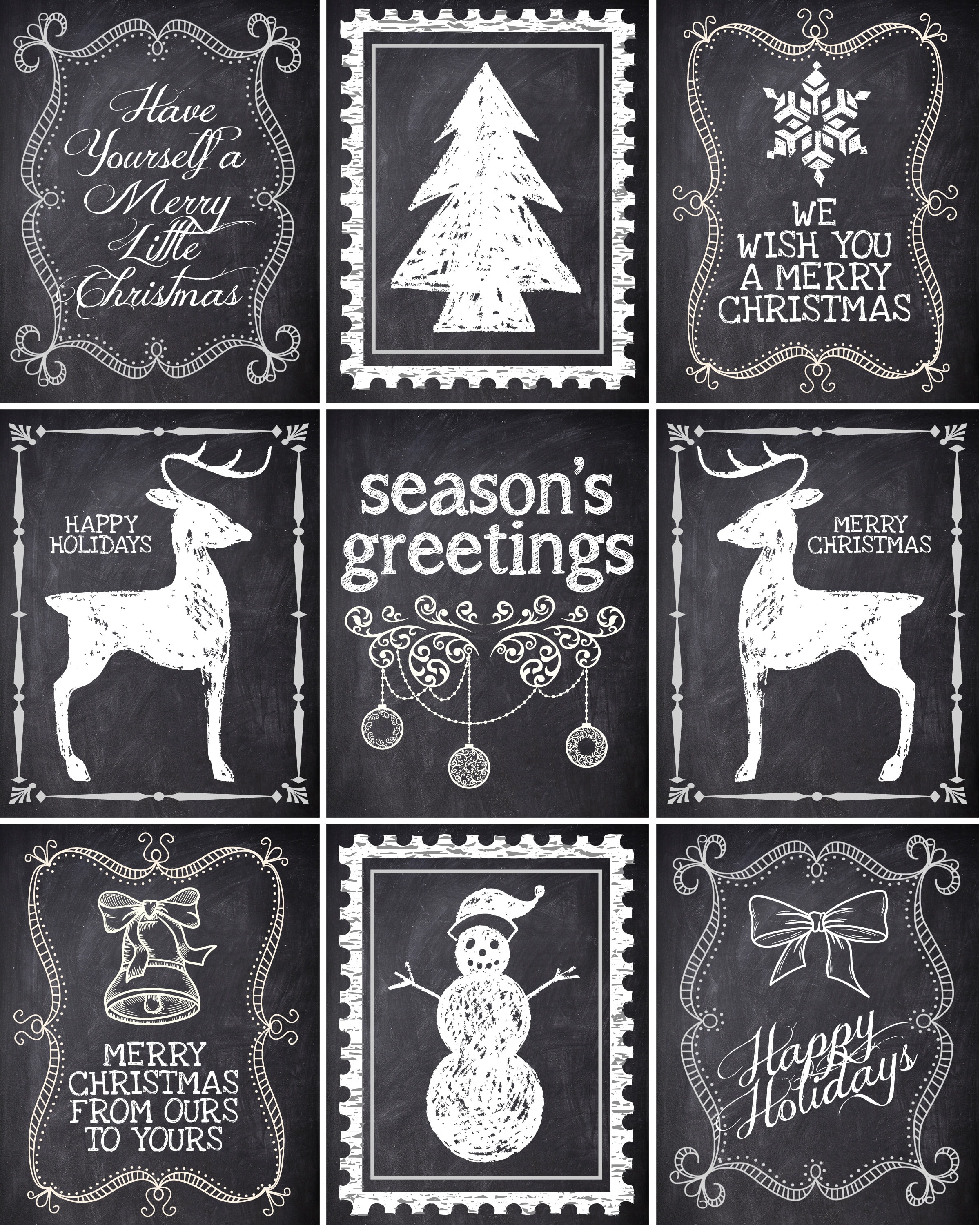 Christmas Chalkboard Labels {free printable} - How to Nest for Less™
