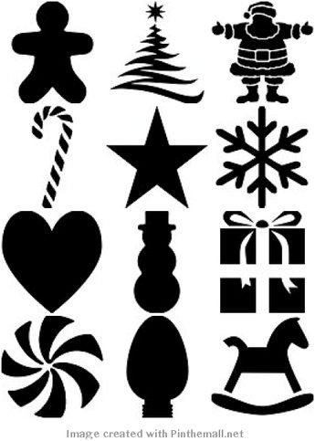 Christmas Stencils, Shapes and Patterns.
