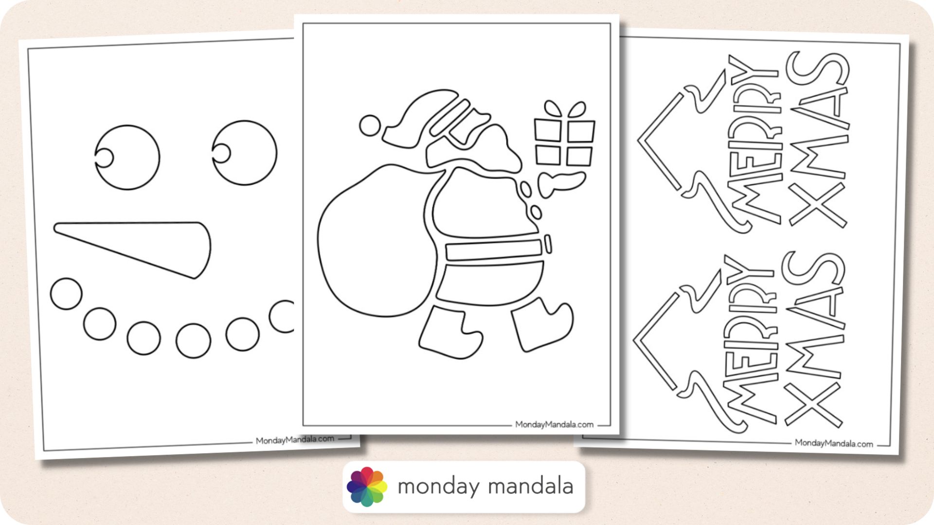 74 Christmas Stencils (Free PDF Printables)