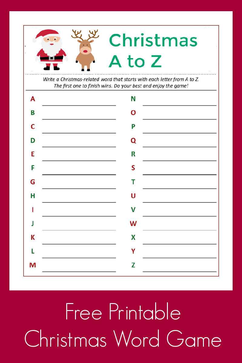 Free Printable Santas Christmas Word Game - Mama Likes This